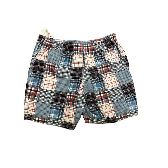 Roundtree & Yorke NWT Swimming Trunks Zip Up Plaid  Large Lined Mesh Pink Blue - Picture 2 of 11